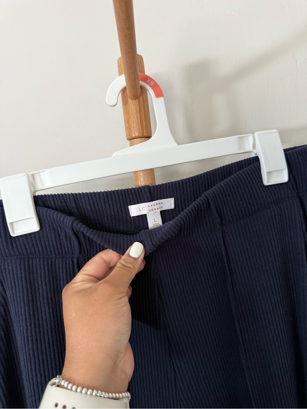 LC Lauren Conrad Navy Blue Wide Leg Pants Women’s Size Large NWT - Picture 4 of 8